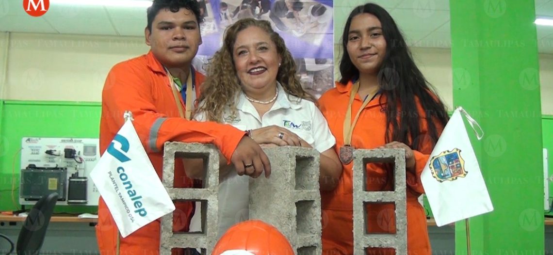 Alumnos del Conalep crean tabiques antibalas en Tamaulipas
