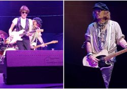 Johnny Depp sorprende al aparecer cantando y tocando en concierto en Reino Unido