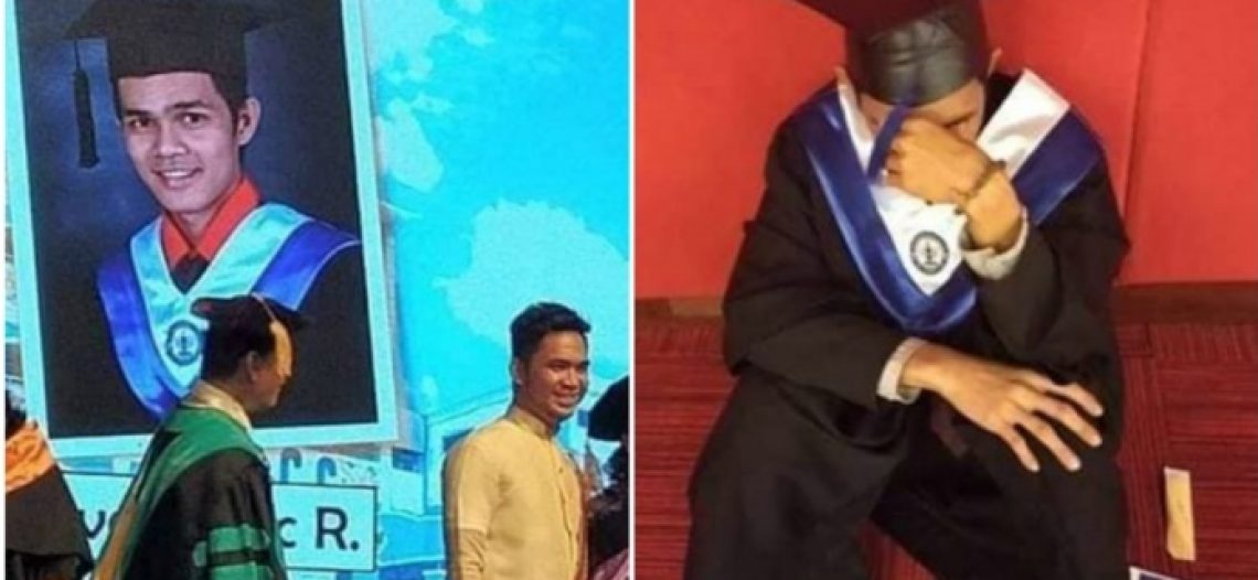 Joven se gradúa y rompe en llanto al notar que su familia no asistió a la ceremonia