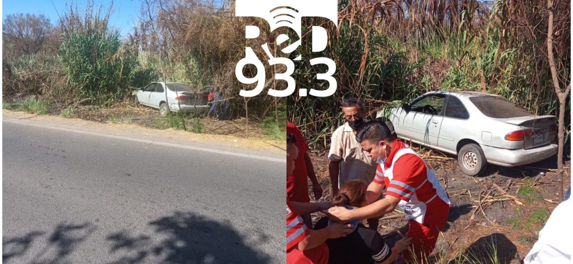 Accidente y salida de camino en el Tular