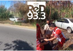 Accidente y salida de camino en el Tular