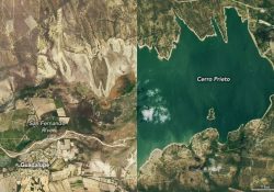 NASA muestra sequía extrema en presa de Cerro Prieto, Nuevo León