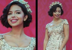 Ángela Aguilar sorprende con vestido de dos mil “milagritos mexicanos” en Premios Juventud