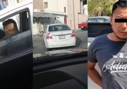 Detienen a sujeto que fue grabado golpeando a una mujer en su auto