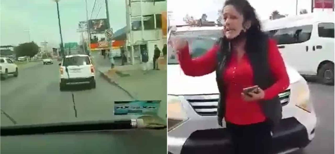 Mujer choca intencionalmente contra combi en el Estado de México: “Tú me provocaste”