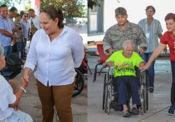 Presidenta municipal, Doctora Karla Córdova González, visita albergue de Guaymas Norte; convive con adultos de Cobijo San José y familias