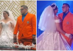 Hombre se casa con traje inspirado en Goku de Dragon Ball Z