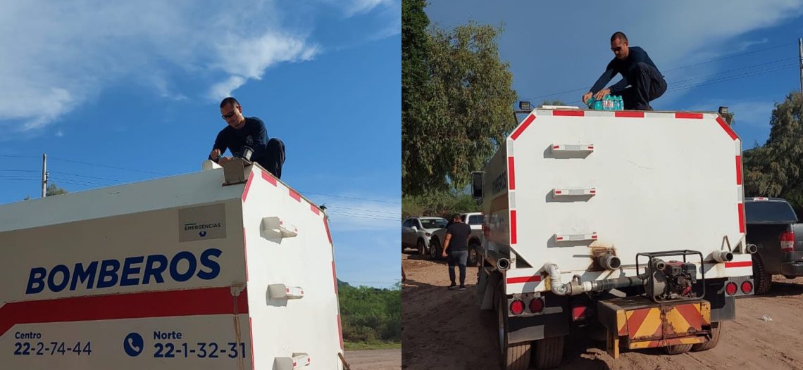 Con apoyo de Bomberos Voluntarios, inician labores de clorado de calles en San José de Guaymas