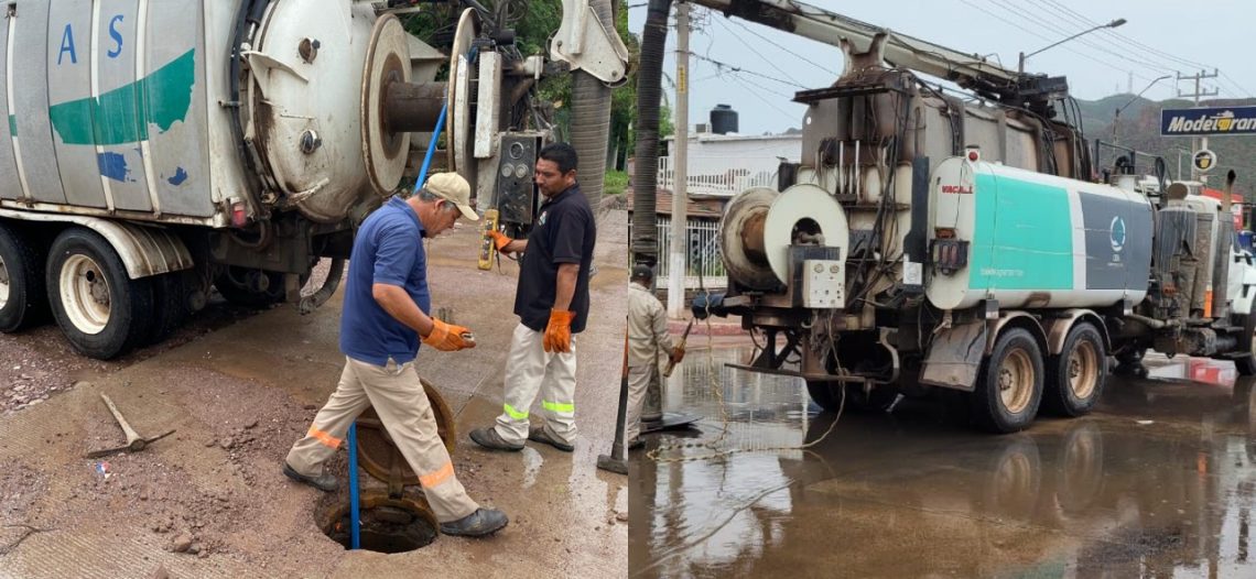 Trabajan dependencias en acciones de desasolve en líneas de drenaje; logra presidenta municipal, Doctora Karla Córdova González gestionar recursos