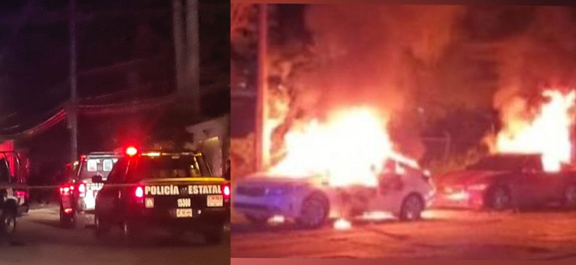 Hombres armados incendian automóviles en colonia Delicias