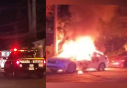 Hombres armados incendian automóviles en colonia Delicias