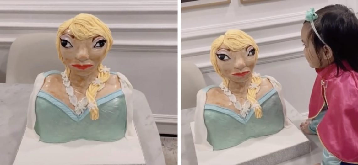 Niña recibe un fallido pastel de “Frozen” en su cumpleaños y la reacción se hace viral