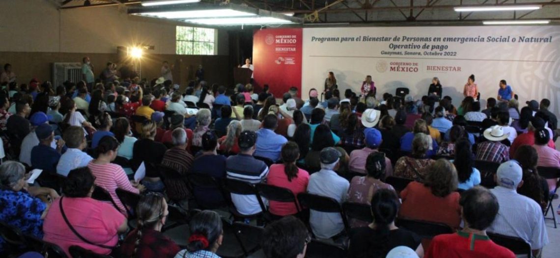Entrega Sedesson recursos de Bienestar de Personas en Emergencia Social o Natural en Guaymas