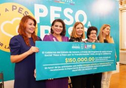 Hace DIF Sonora entrega simbólica del programa “Peso a Peso por la Transformación”