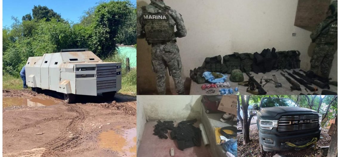 Decomisan autoridades armamento, droga y una unidad blindada en Vícam