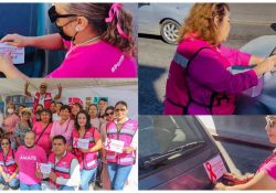 Realiza DIF Guaymas pega de calcas por el Día Mundial de la lucha contra el Cáncer de mama