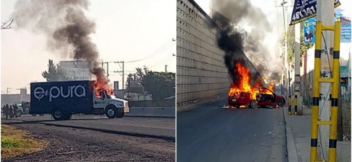 Matan a policía en Celaya, Guanajuato; reportan bloqueos y autos incendiados