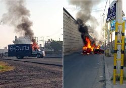 Matan a policía en Celaya, Guanajuato; reportan bloqueos y autos incendiados
