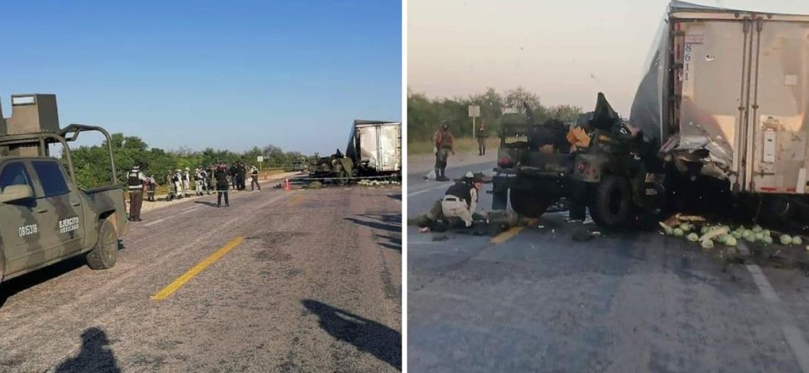 Mueren 7 militares por accidente carretero en Tamaulipas