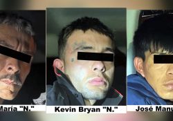ELEMENTOS DE AMIC, DE LA FISCALÍA DE SONORA, Y POLICÍA MUNICIPAL DETIENEN EN GUAYMAS A TRES SUJETOS EN POSESIÓN DE ARMAS Y NARCÓTICO, COMO PROBABLES RESPONSABLES DE LESIONAR A UNA MUJER Y A SU HIJA