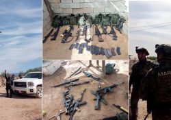 Decomisan arsenal y detienen a 14 presuntos delincuentes en las Guásimas