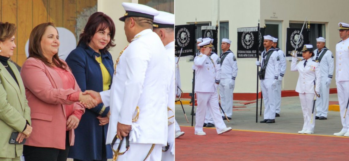 Presente la Doctora Karla Córdova González en ceremonia de entrega recepción del Mando de Armas de la Sexta Región Naval