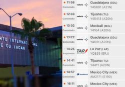 Cierran aeropuertos de Culiacán y Mazatlán tras detención de Ovidio Guzmán