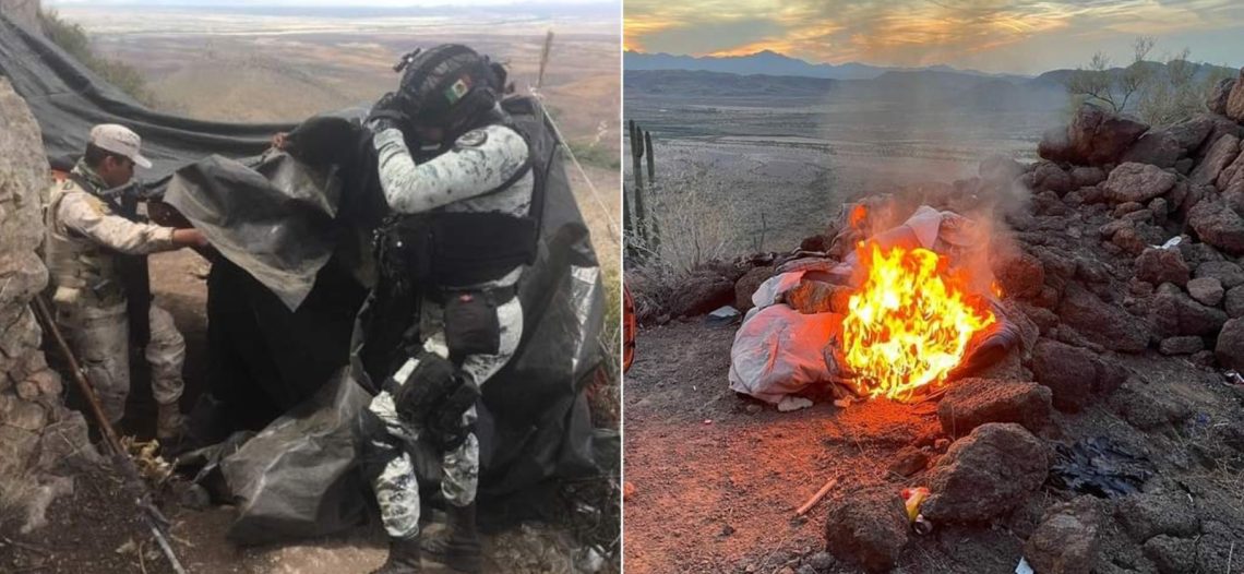 Desmantela SEDENA narcocampamentos en la frontera con Arizona