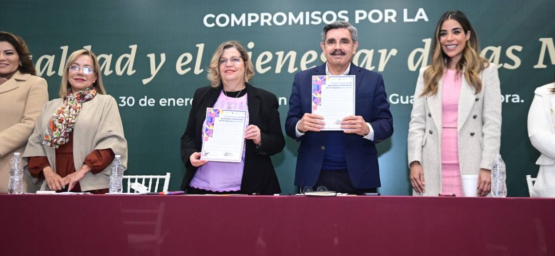 Gobierno de Sonora e Inmujeres firman compromisos por la igualdad y el bienestar de las mujeres