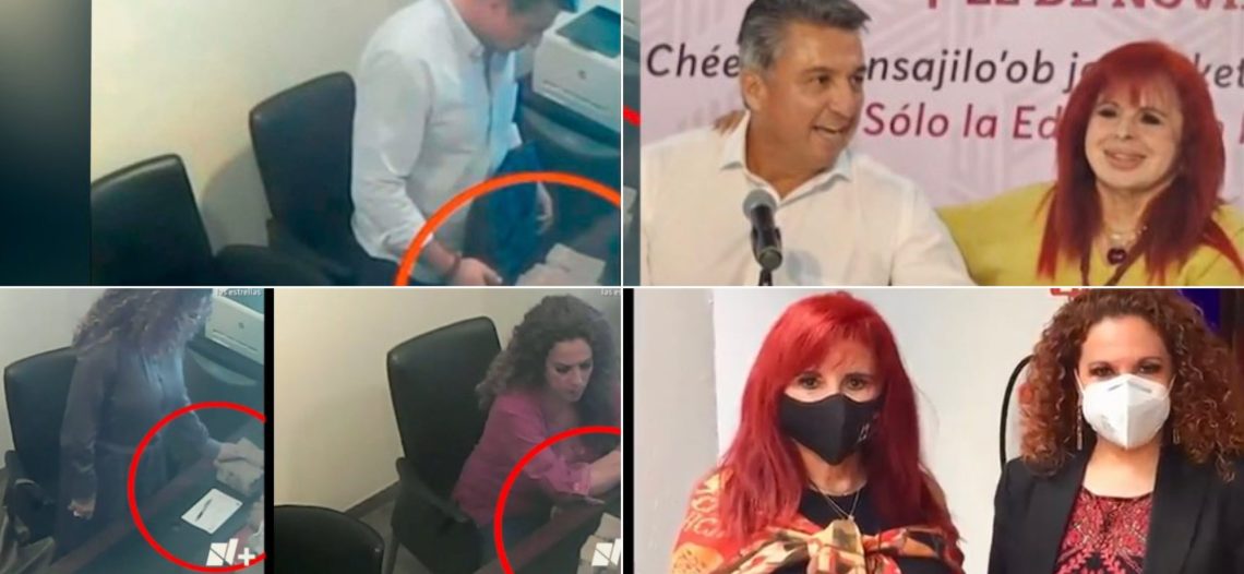 Exhiben a senadora de Morena y funcionarios de Layda Sansores