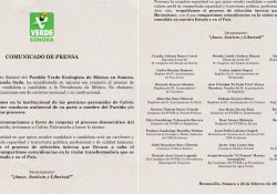 Se suman contra Calvin Valenzuela liderazgos del PVEM en Guaymas y Empalme