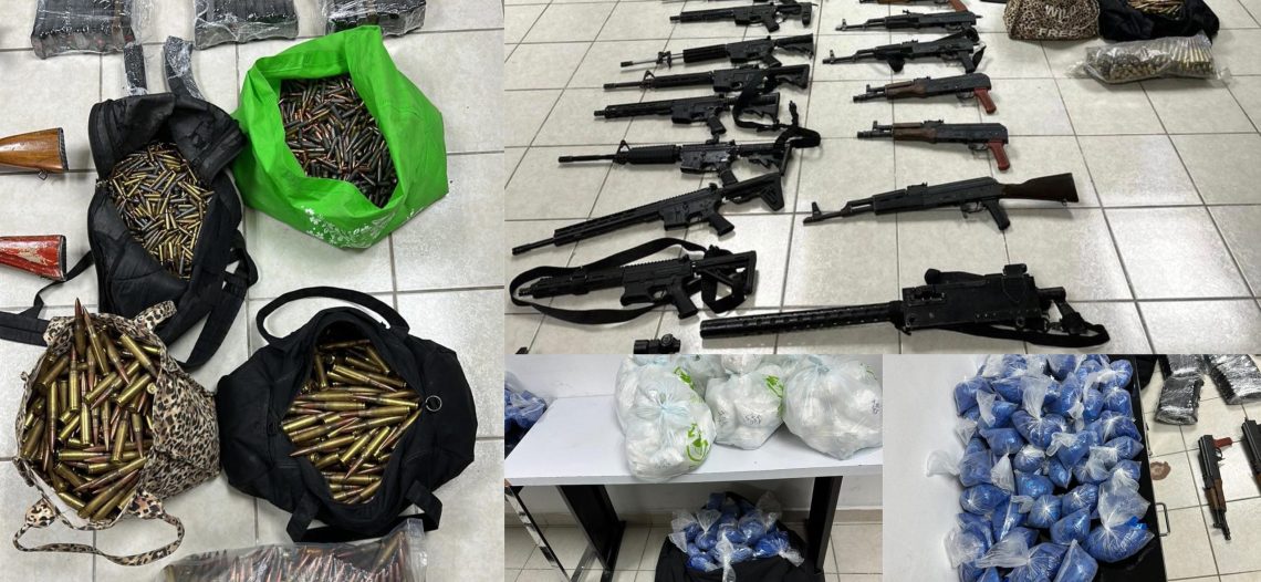 Asegura Mesa Estatal de Seguridad arsenal y droga en San Luis Río Colorado