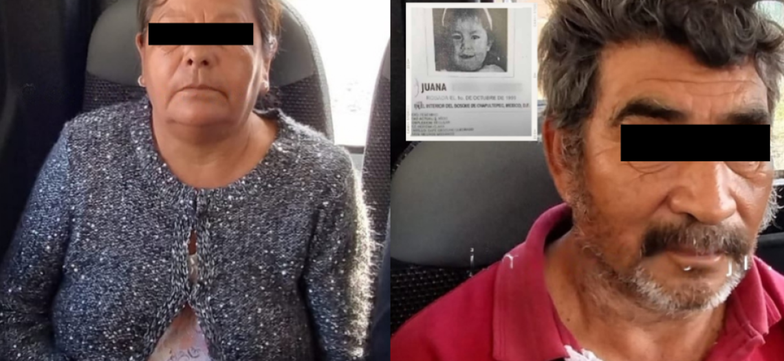 Pareja es detenida por robar a una niña hace 28 años en Ciudad de México