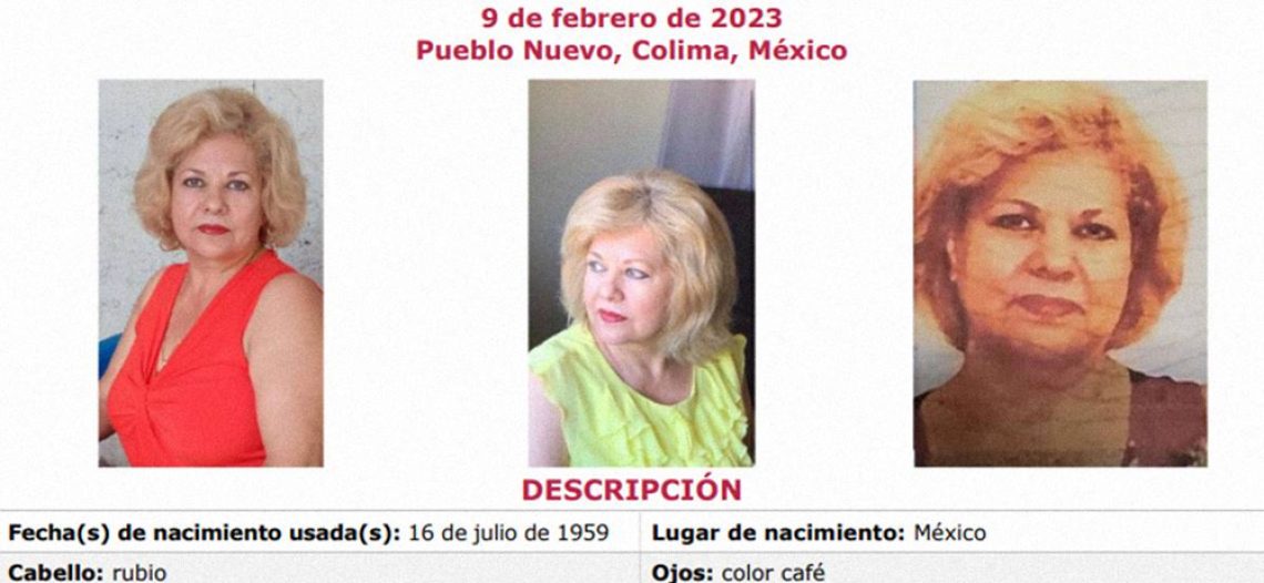 Alerta FBI por secuestro de mujer estadounidense en Colima
