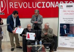 Rinde el PRI homenaje a Don Gilberto Gutiérrez Quiroz por más de 60 años de militancia