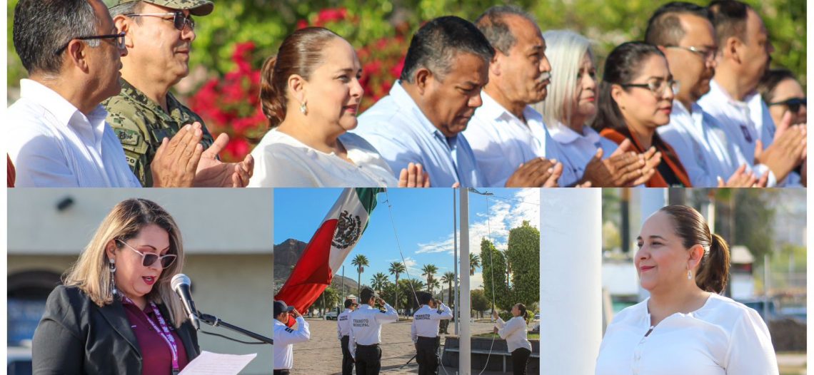 Organiza Ayuntamiento y Acción Cívica ceremonia de izamiento de Bandera