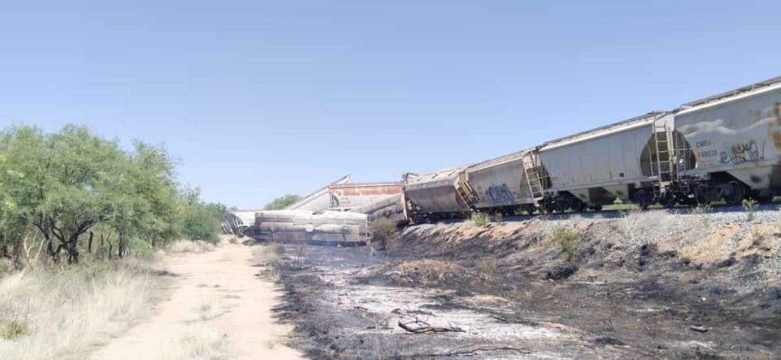 Descarriló el tren en Querobabi; acude Protección Civil a atender el percance