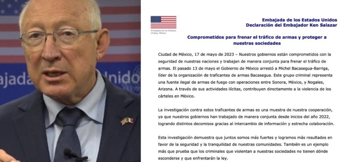 Detienen al líder del tráfico de armas entre Arizona y Sonora, anuncia el embajador de EEUU
