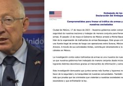 Detienen al líder del tráfico de armas entre Arizona y Sonora, anuncia el embajador de EEUU