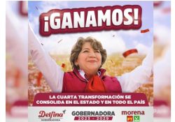 Morena proclama el triunfo en Edomex; Mario Delgado felicita a Delfina Gómez