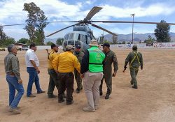 Apoya helicóptero de la Fuerza Aérea en labores para controlar incendio forestal de Ímuris, liquidado al 50%