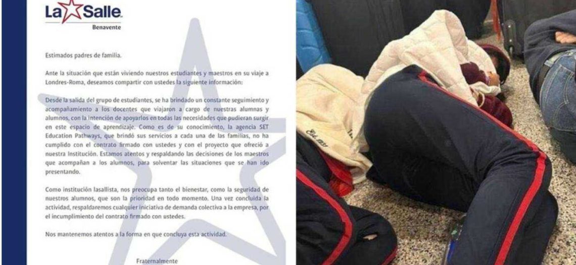 Ya están en México estudiantes de La Salle Puebla varados en Londres por fraude