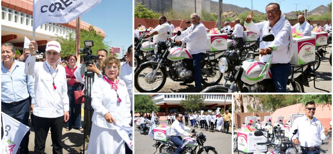 Gobernador Alfonso Durazo entrega 59 motocicletas a Sepomex y anuncia rehabilitación de edificio central de correos