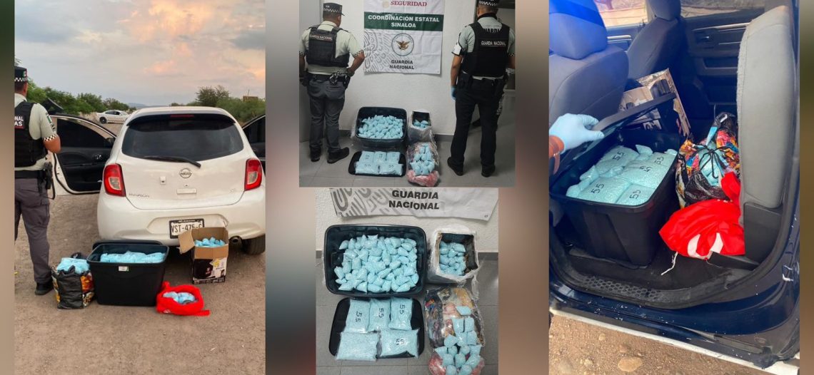 Conducía con el auto ponchado y los quiso ayudar la GN: traían 539 mil pastillas de fentanilo