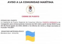 Cierran el puerto de Guaymas a la navegación, por acercamiento de tormenta