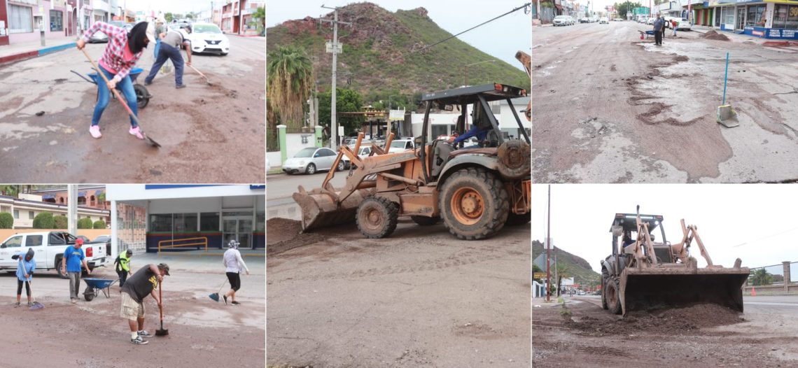 Realiza Ayuntamiento de Guaymas limpieza en vialidades.