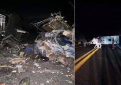 Autobús con migrantes venezolanos choca en Puebla; hay 15 muertos y 36 heridos
