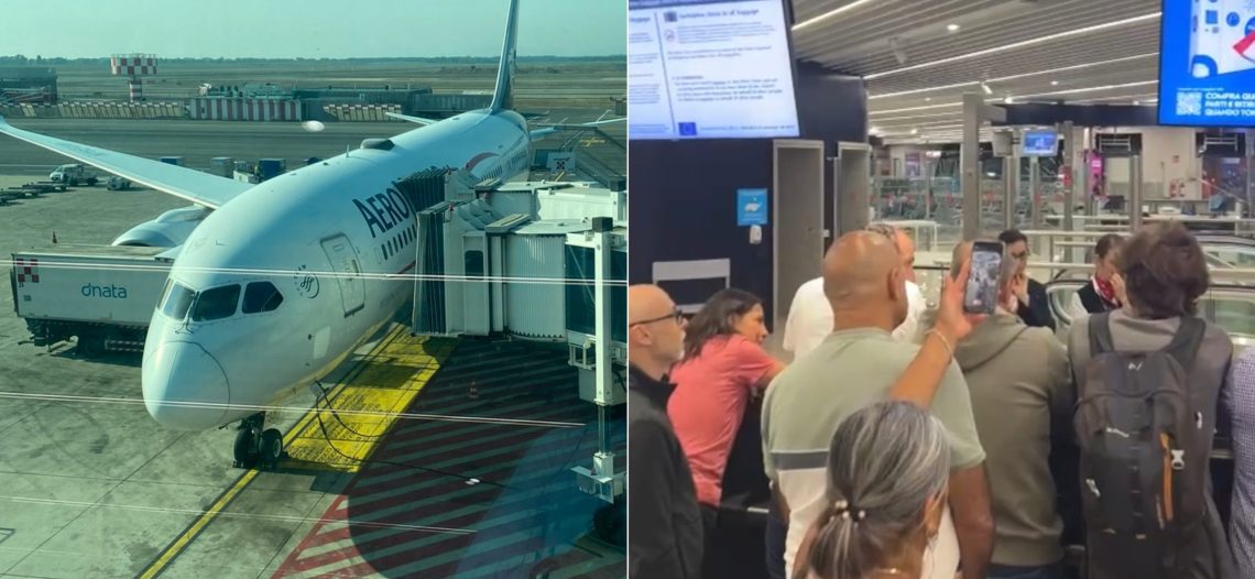 Vivir en el aeropuerto: Aeroméxico deja varados a 160 pasajeros en Roma