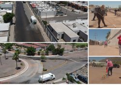Realiza Ayuntamiento de Guaymas clorado y limpieza en calles.