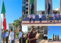 Celebra Ayuntamiento de Guaymas ceremonia de izamiento de Bandera